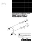 Shindaiwa T222 Operator`s manual