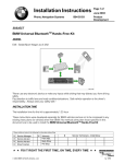 BMW Bluetooth Upgrade Module Owner`s manual