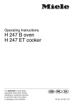 Miele KM 247 Operating instructions