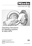Miele W 3652 WPS Operating instructions