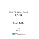 Ratoc Systems USB CF Host Card REX-CFU1 User`s guide