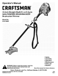 Craftsman 316.74520 Operator`s manual