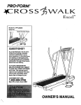 ProForm CROSSWALK Excel Owner`s manual