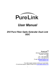 Pure Link Fiber Optic Extenders User manual