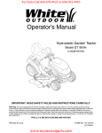 MTD OEM-190-825 Operator`s manual