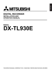 Mitsubishi DX-TL930E Instruction manual