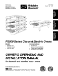 Middleby Marshall PS500 Installation manual