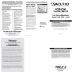 Vacuflo FC650 Operating instructions