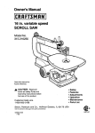 Craftsman 315.216260 Owner`s manual