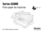 Muratec Series 41500E Operating instructions