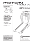 ProForm PFTL39305.0 User`s manual