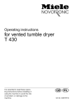 Miele T 430 Operating instructions