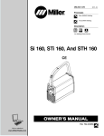 Miller Electric STi 160 Owner`s manual