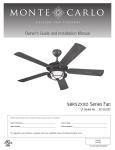 Monte Carlo Fan Company 5BR52XXD Series Installation manual