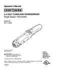 Craftsman 973.112090 Operator`s manual