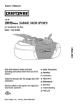 Crafstman 139.18803 Owner`s manual