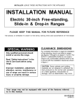 Maytag GFE461LVQ - 30 Inch Electric Range Installation manual