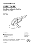 Craftsman 315.115033 Operator`s manual