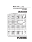 Mackie Onyx 1620i Technical information