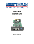 Minuteman SNMP-NV6 User`s manual