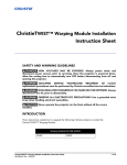 Christie TWIST Warping Module Installation Instruction Sheet
