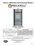 United States Stove Company BRECKWELL SPG9000 Instruction manual
