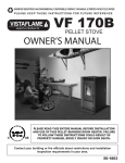 Vistaflame VF 170B Owner`s manual