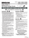 Broan QP330SS Operating instructions