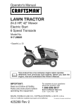 Craftsman 917.28925 Operator`s manual