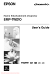 Epson Dreamio EMP-TWD10 Specifications