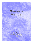 Aruba Spa Hot Tub Models 2003 Owner`s manual