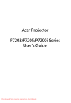 Acer P7200i Series User`s guide