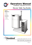 Cleveland KET-3-T Operating instructions