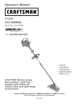 Craftsman Incredi-Pull 316.791880 Operating instructions