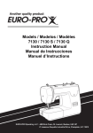 Euro-Pro 7130 S Instruction manual