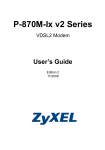 ZyXEL Communications P-870M-Ix v2 User`s guide