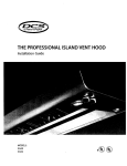 DCS Professional Island Vent Hood IVS52 Installation guide