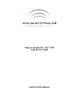 Magnum MD 105R Instruction manual
