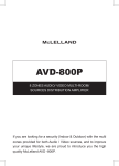 McLelland AVD-800P Setup guide