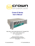 Crown FME 350W User`s manual