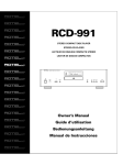 Rotel RCD-991 Owner`s manual