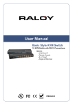Raloy KVM10108 User manual
