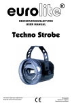 EuroLite Techno strobe User manual