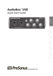 PRESONUS Audiobox USB Owner`s manual