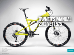 Yeti Cycles 575 2012 Owner`s manual