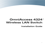 Alcatel Alcatel OmniAccess 4324 Installation guide