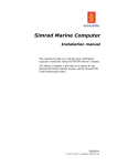 Simrad MARINE COMPUTER - INSTALLATION REV A Installation manual
