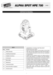 Clay Paky ALPHA SPOT 300 Instruction manual