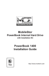 Apple Macintosh PowerBook 1400 Installation guide