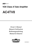 Vox AC4TV8 Owner`s manual